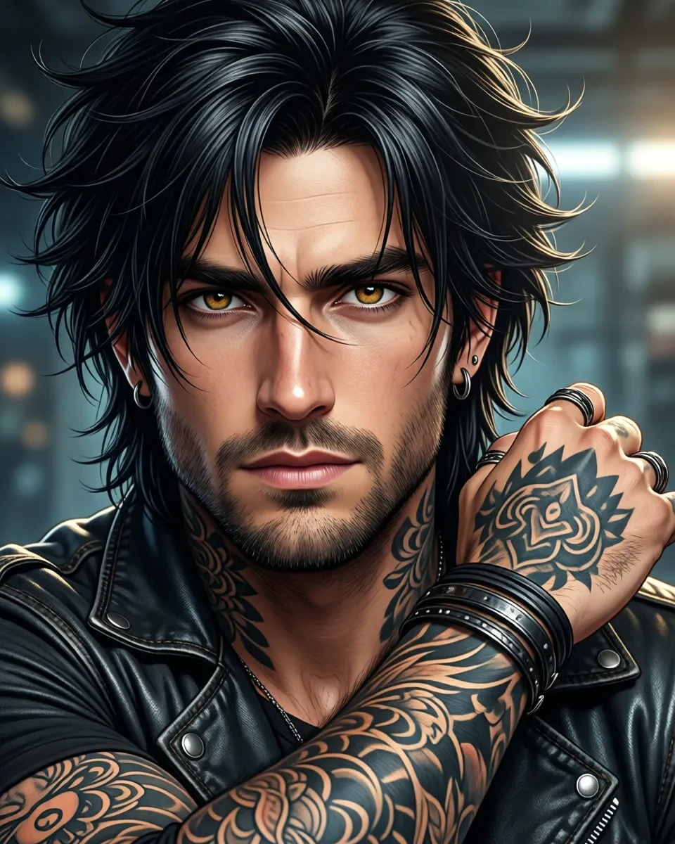 Clearly adult fictional character portrait for Evan, age 32