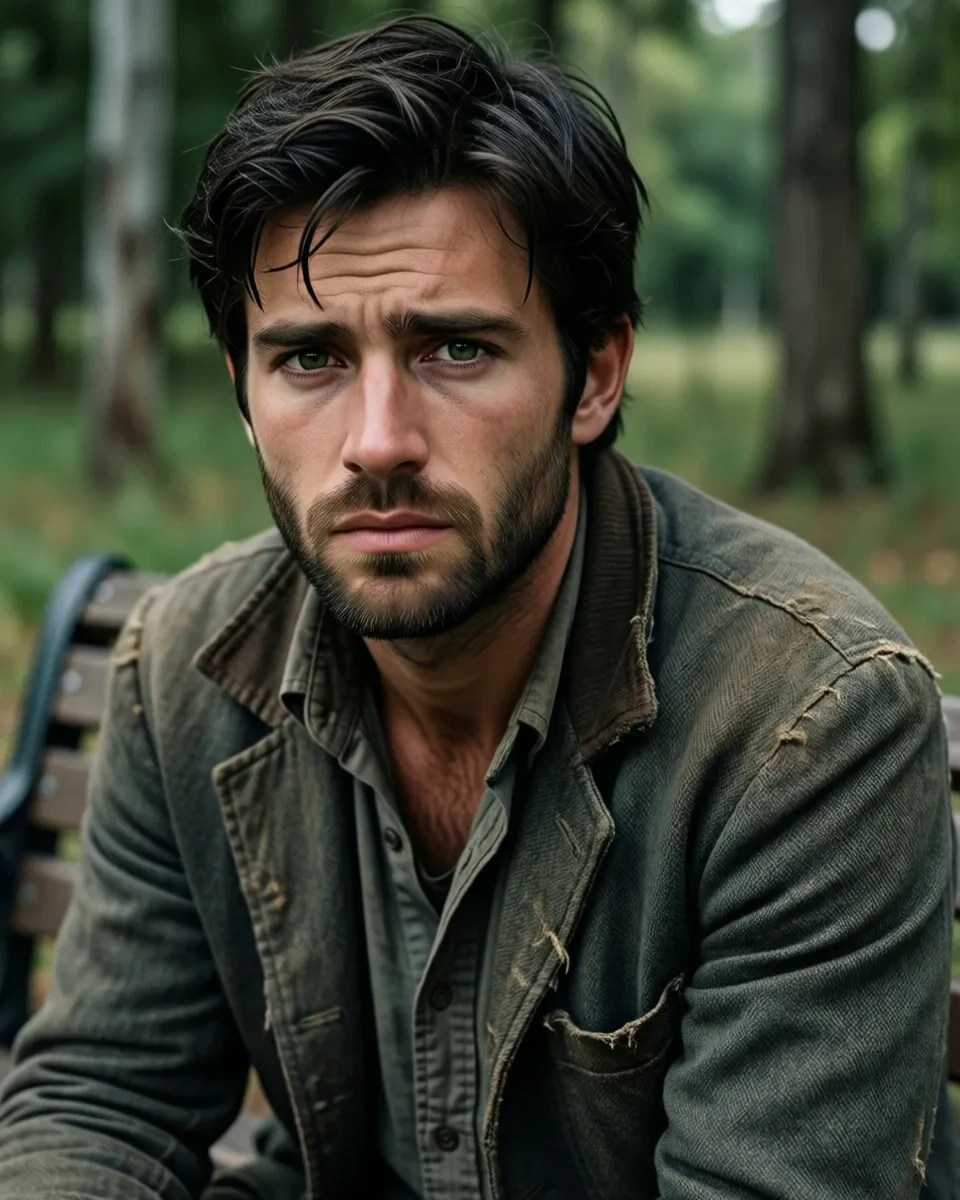 Clearly adult fictional character portrait for Oliver White, age 30